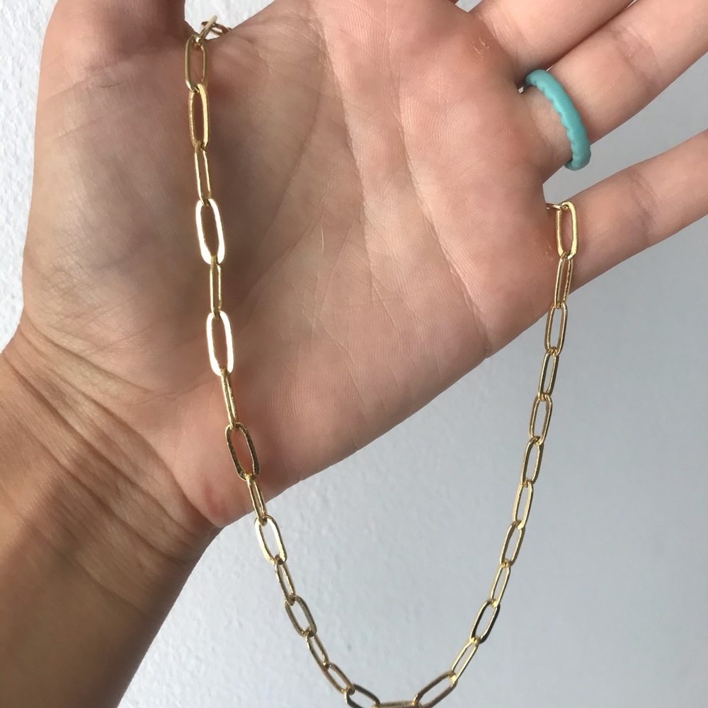Gold Paperclip Necklace